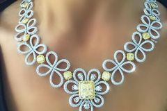 Krit Kant Necklace Yellow & White Diamonds