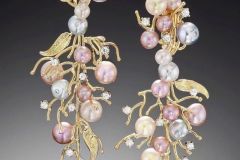 Pearl & Diamond Drop Earrings Alex Blal