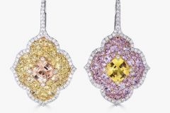 Stunning pair of reverse set Pacha Earrings by Piranesi
