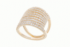 14K Yellow Gold Diamond Ring by Steven Zale. 2 carats D/VVS Diamonds with Hallmark on Shank.