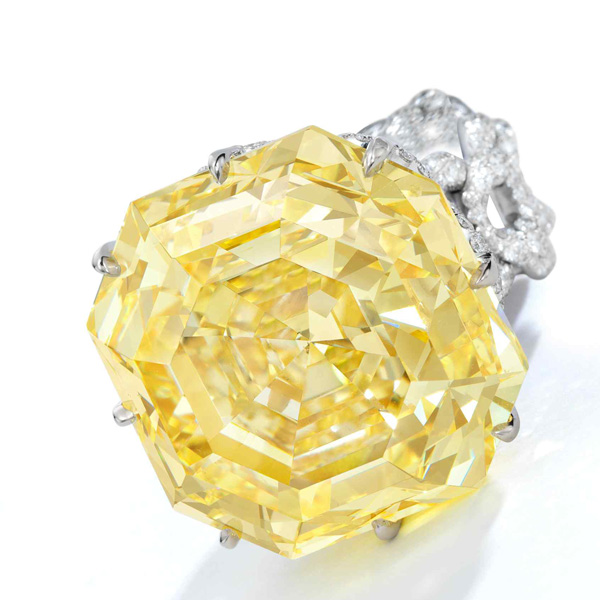 The Sienna Star, one of the largest fancy vivid yellow diamonds ever to be auctioned.
