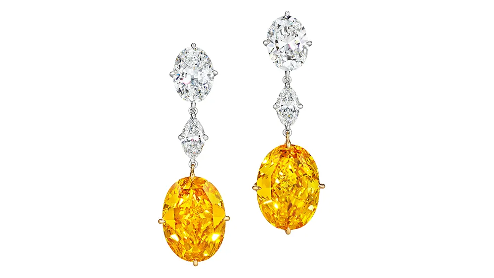 Rare Yellow Diamond Earrings Could Fetch $12 Million at Auction